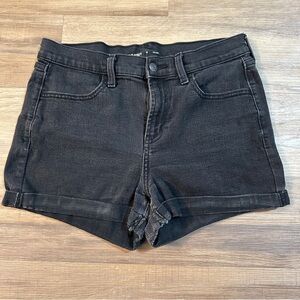 Old Navy Mid Rise Black Denim Shorts - Size 4